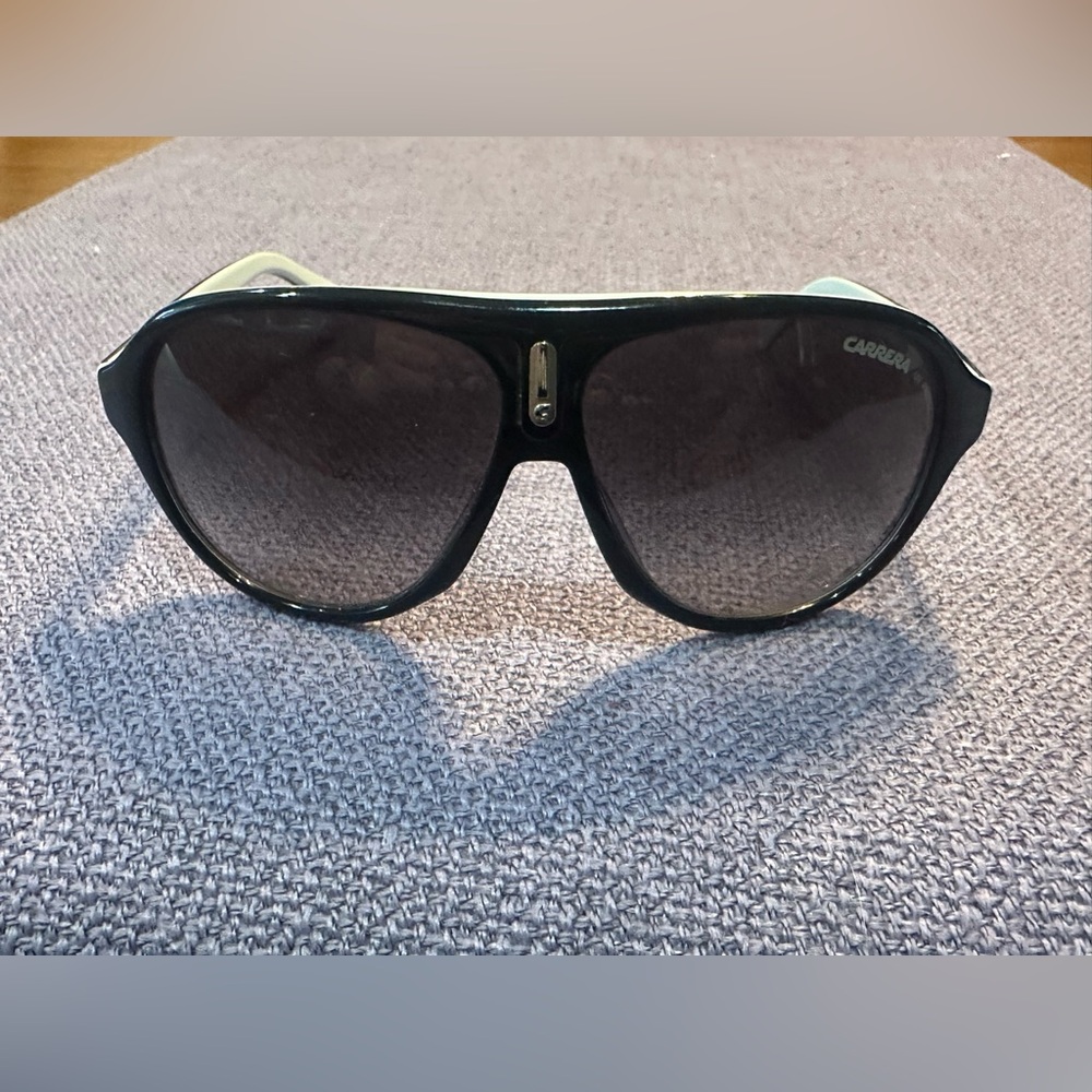 Carrera Black Chunky Pilot/ Aviator Frame Sunglasses